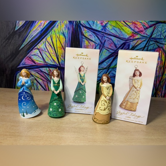 Hallmark 2005 Joyful Tidings Angel Collection Christmas Ornament Set - Picture 1 of 9